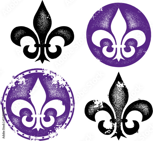 Grunge Fleur De Lis Graphics