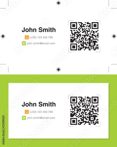 Personal business card design, ready for print