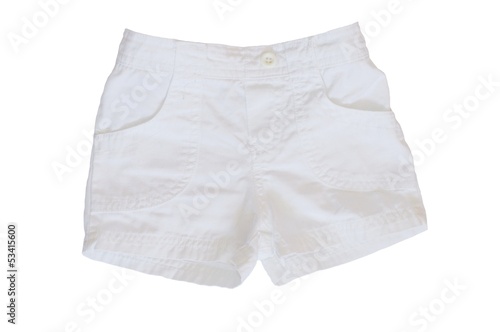baby shorts on white background
