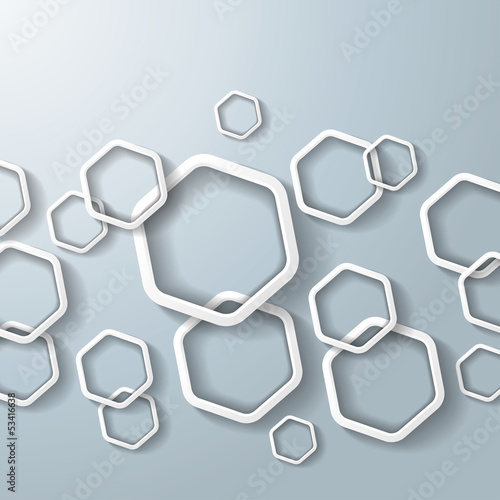 White Hexagon Rings