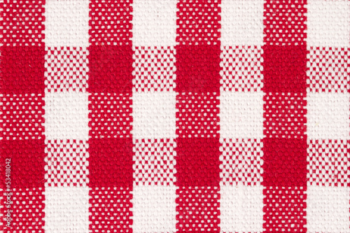 Red and white checked cloth
