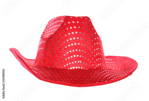 red cowboy fancy dress hat