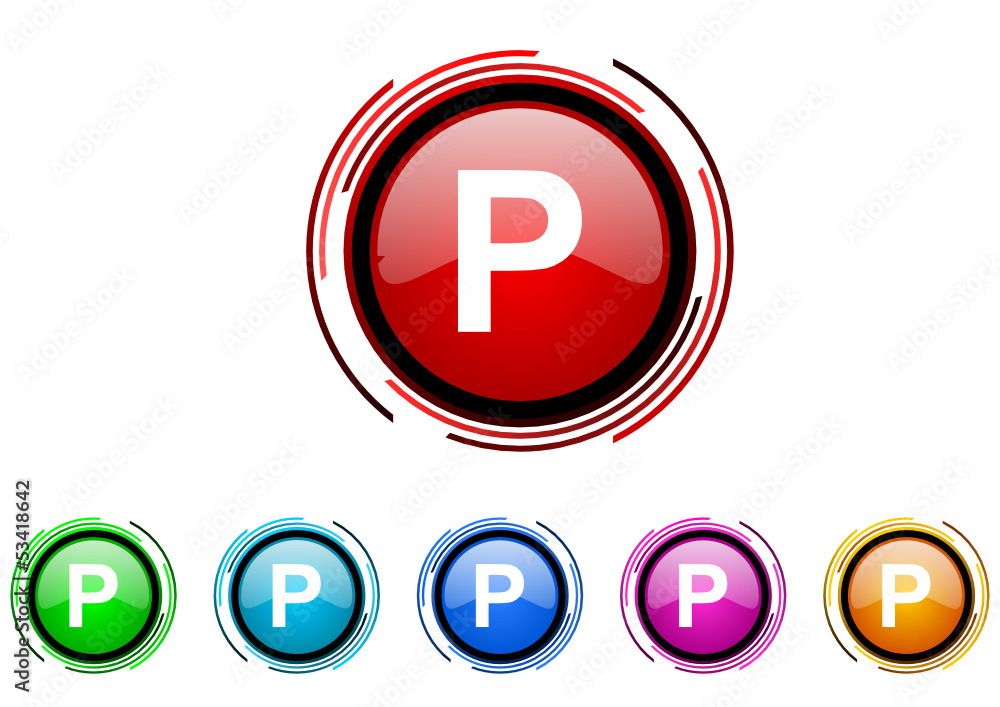 exclamation sign vector glossy web icon set exclamation sign vector glossy web icon set