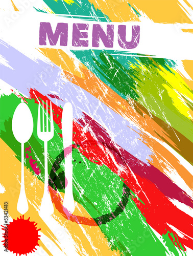restaurant menu design, vector illustration
