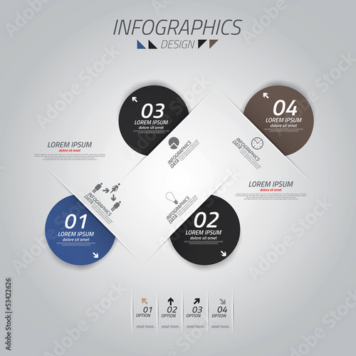 Minimal infographics design. Vector