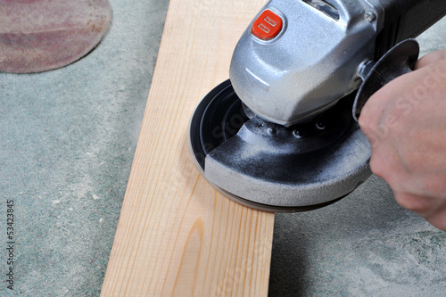 grinding wood