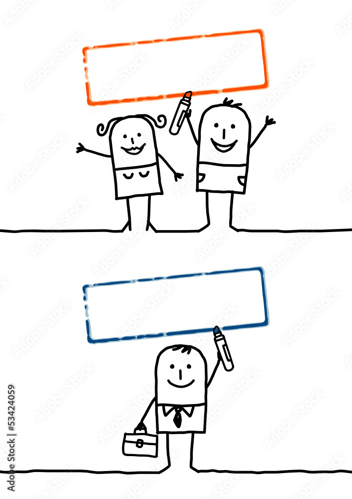 people & blank labels people & blank labels