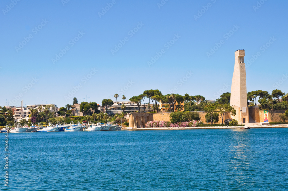 Behang Panoramic view of Brindisi. Puglia. Italy.
