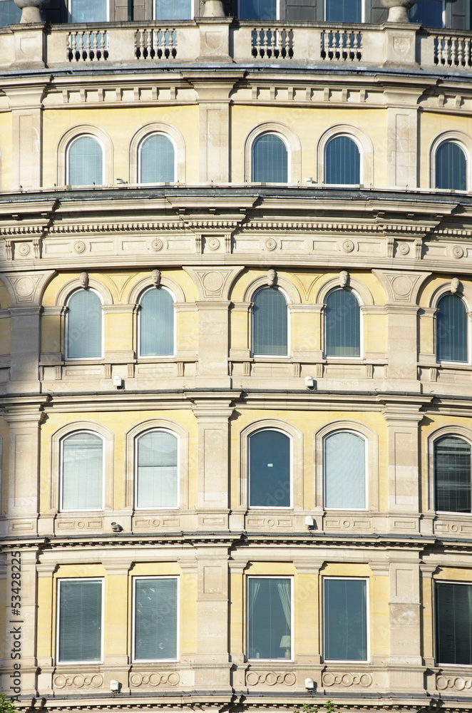 Building Facade Of Trafalgar Square In London