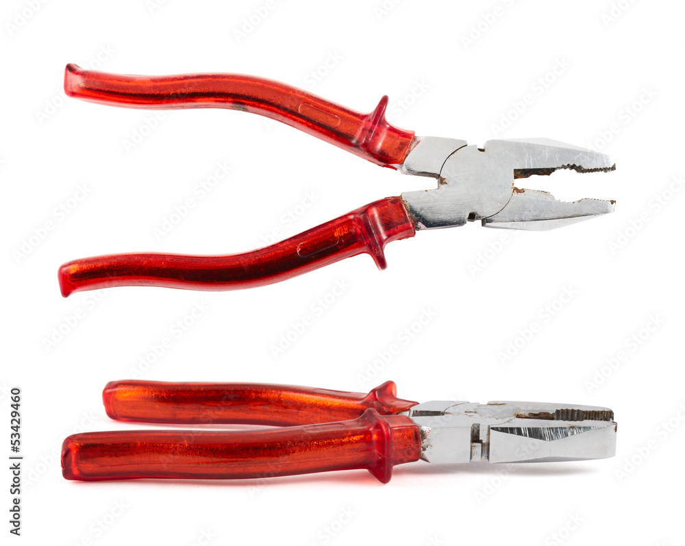 Lineman's combination pliers hand tool isolated Lineman's combination pliers hand tool isolated