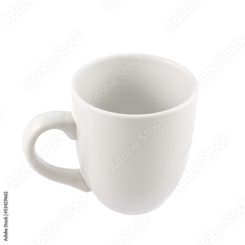 White ceramic cup isolated
