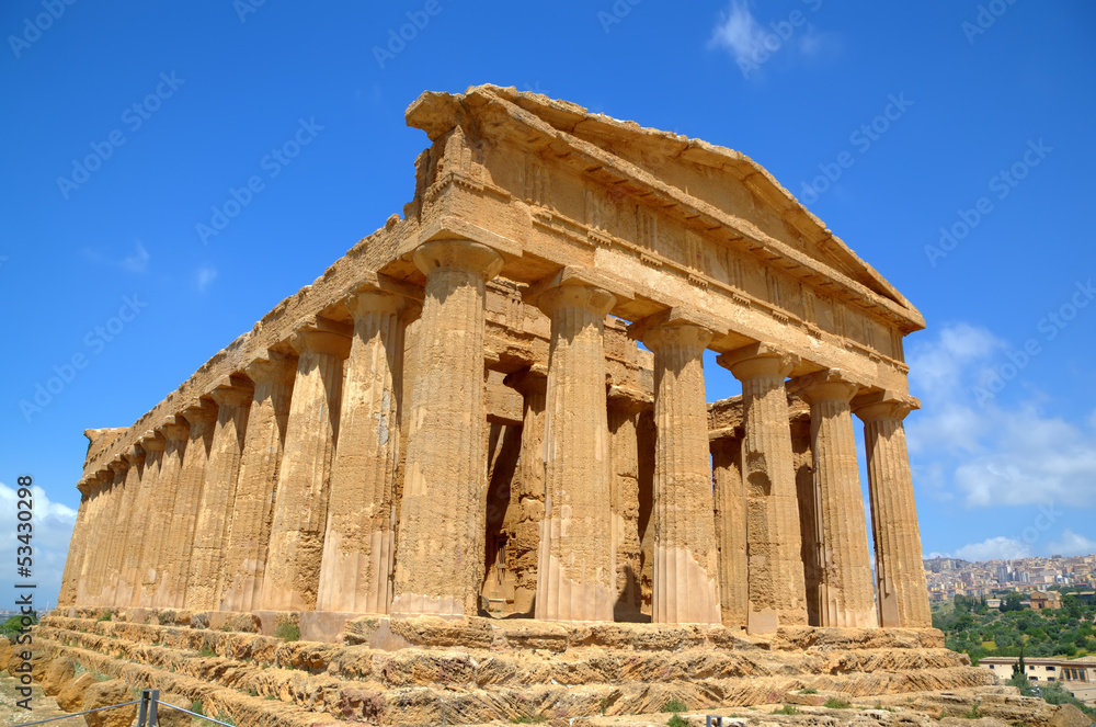 Temple of Concordia in Agrigento. Sicily, Italy