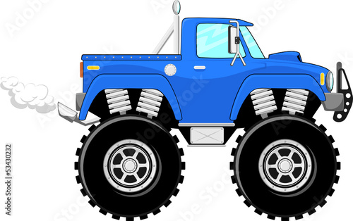 monster truck cartoon vector