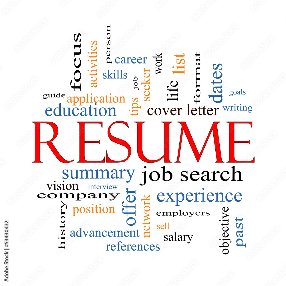 Resume Word Cloud Concept