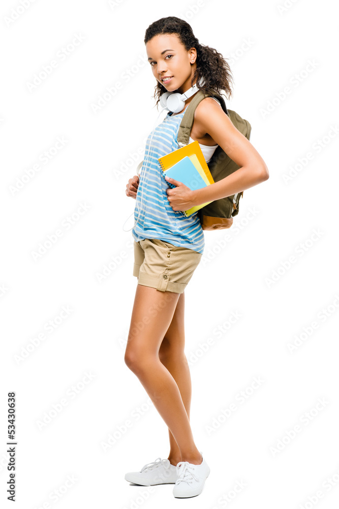 Happy latino student going back to school Happy latino student going back to school