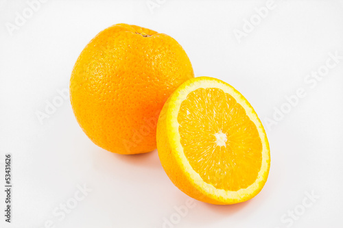 oranges fruit on white background