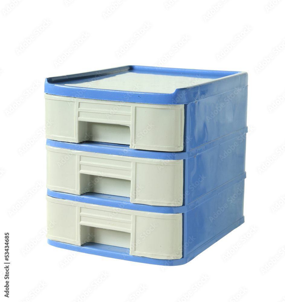 Plastic drawers cabinet isolated on white background Plastic drawers cabinet isolated on white background