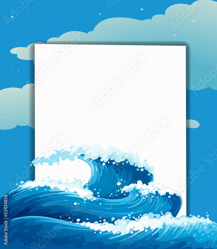 The wave and an empty sheet