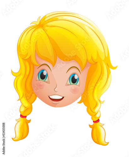 A face of a smiling girl