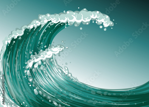 A high wave at the sea