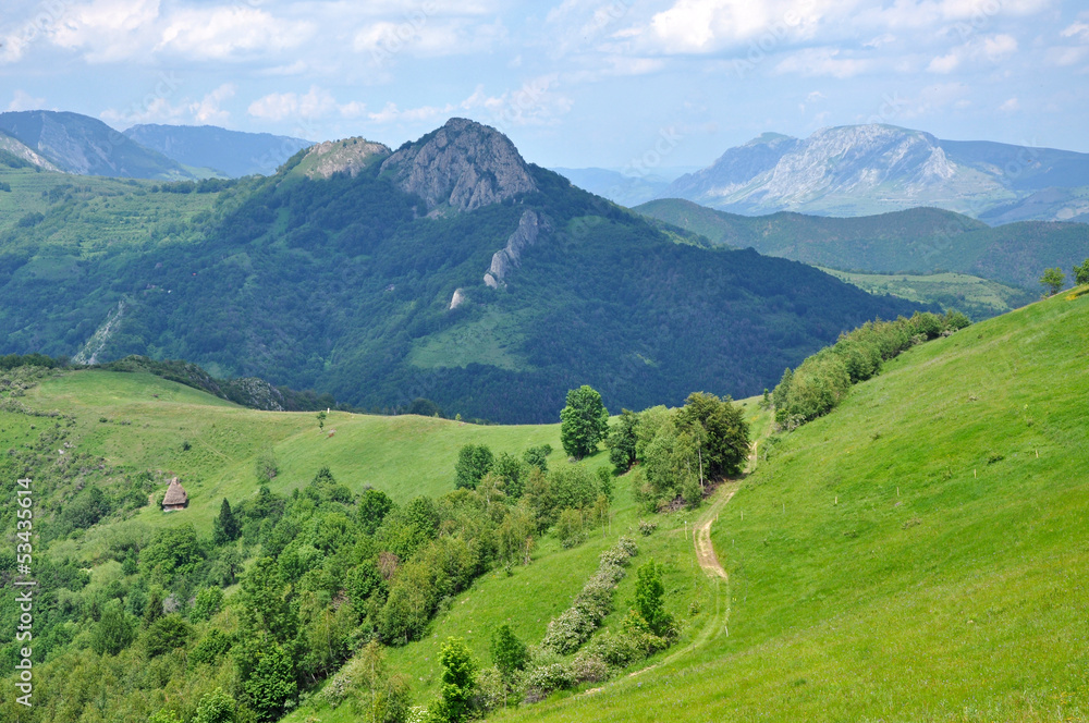 Spring scene in the mountains