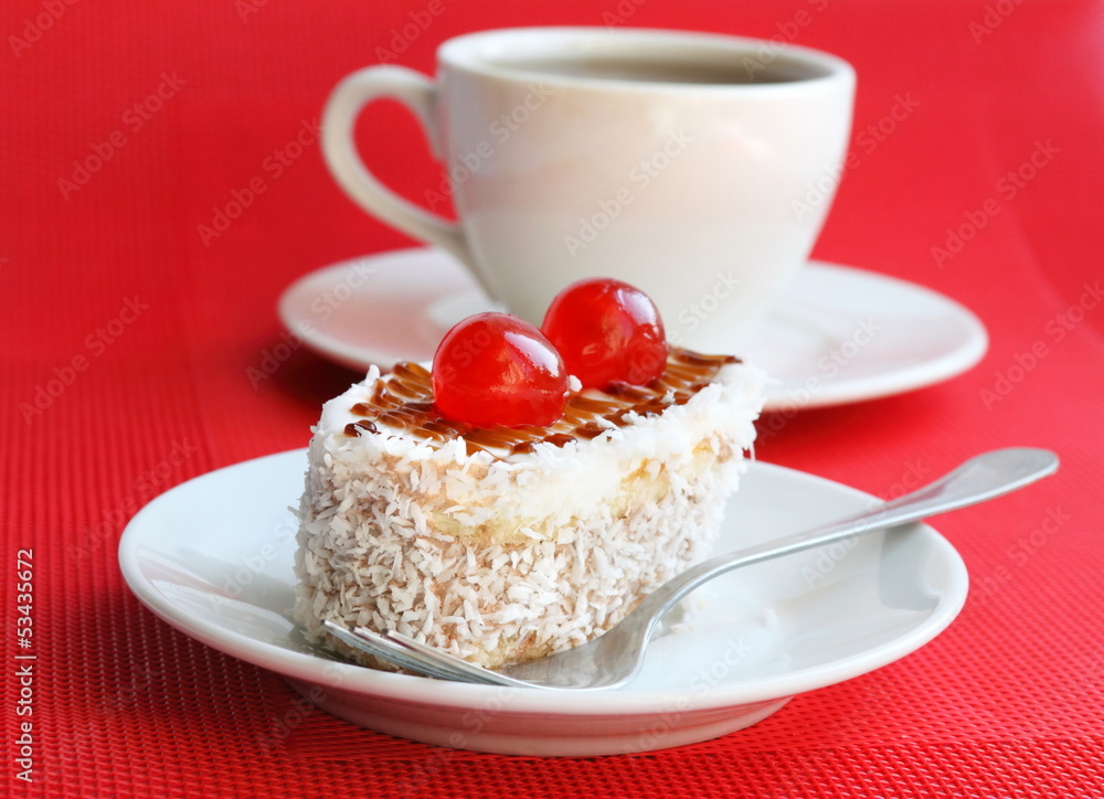 Cakes with biscuit, butter cream and coconut Cakes with biscuit, butter cream and coconut