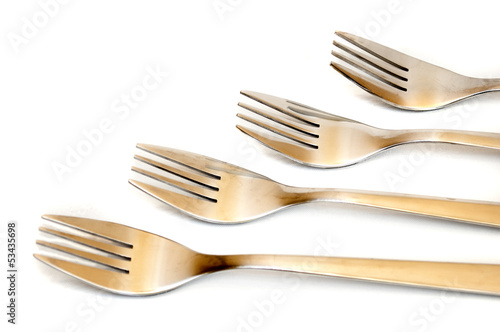 Perspective table forks in a row