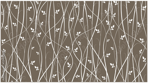 silhouette of vines on brown background