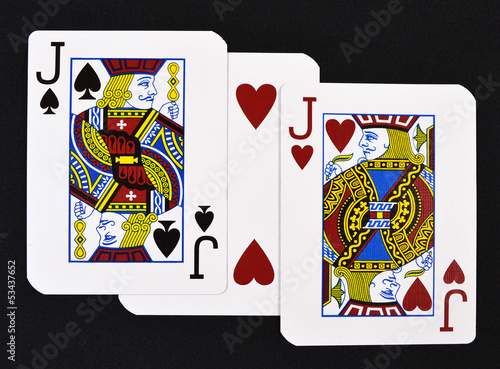 Fotografie, Obraz playing cards with love man and man