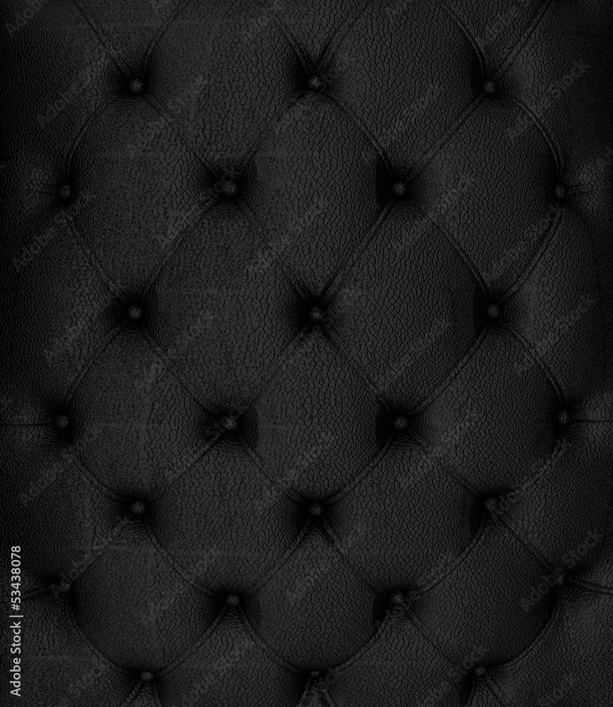 Fototapeta premium Sepia picture of genuine black leather upholstery