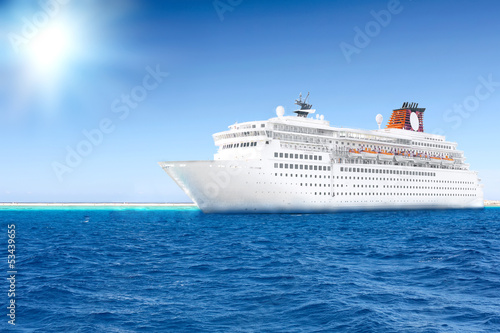 Beautiful huge cruise ship in the sea © BRIAN_KINNEY