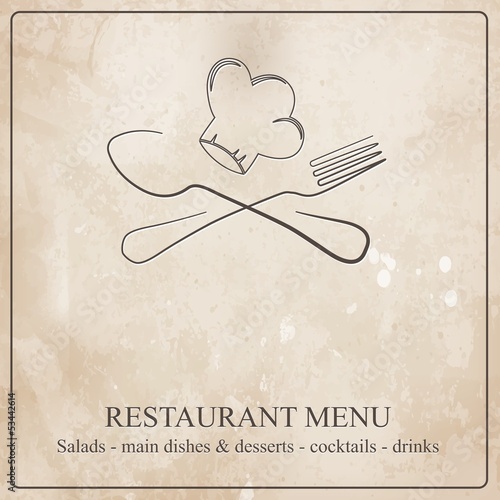Restaurant menu