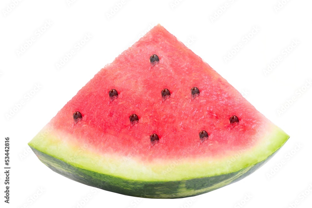 Slice of watermelon on white background Slice of watermelon on white background