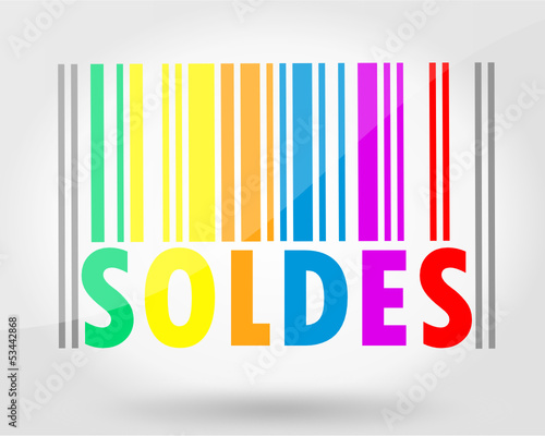 Code Barre Soldes Multicolore