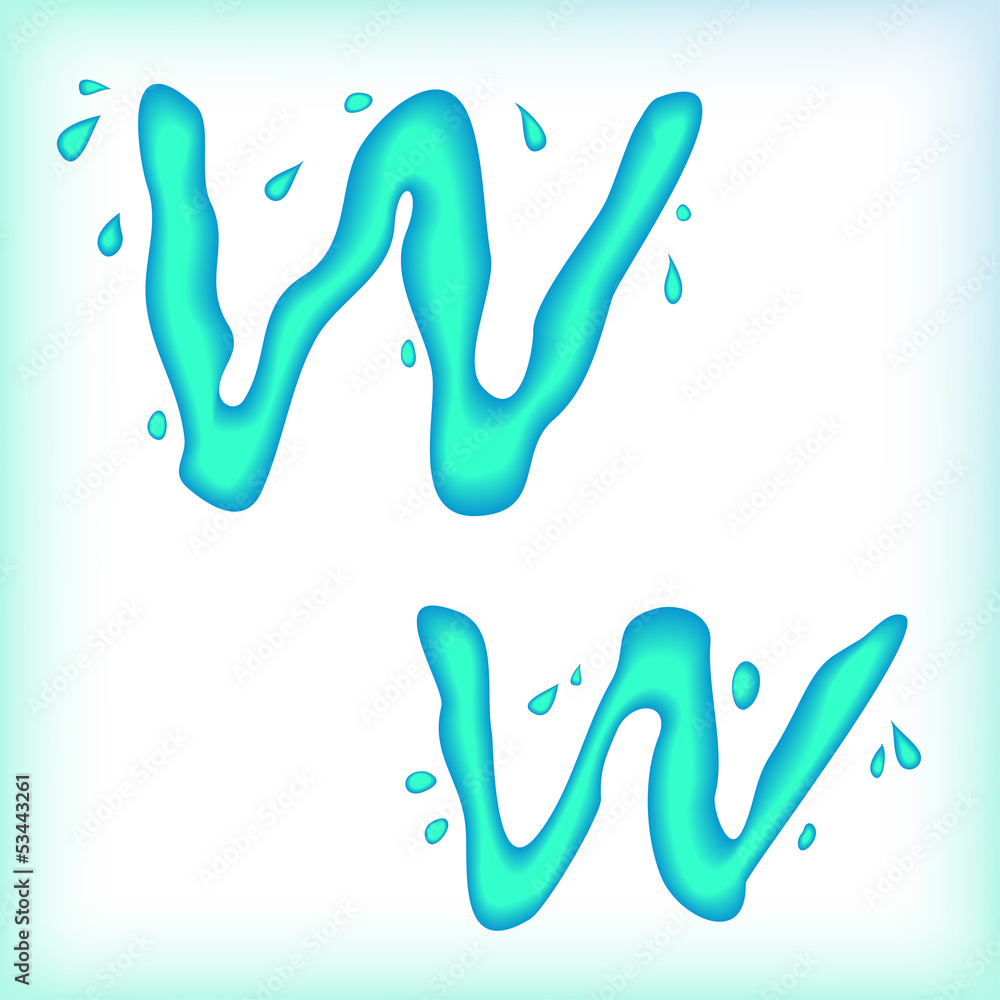 Liquid alphabet. Fluid letters, digits and signs. Liquid alphabet. Fluid letters, digits and signs.