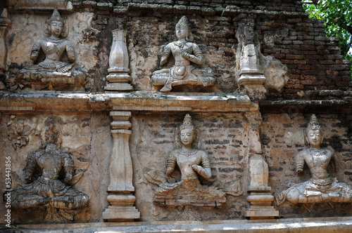Ancient wat ruins in Chiang Mai,Thailand