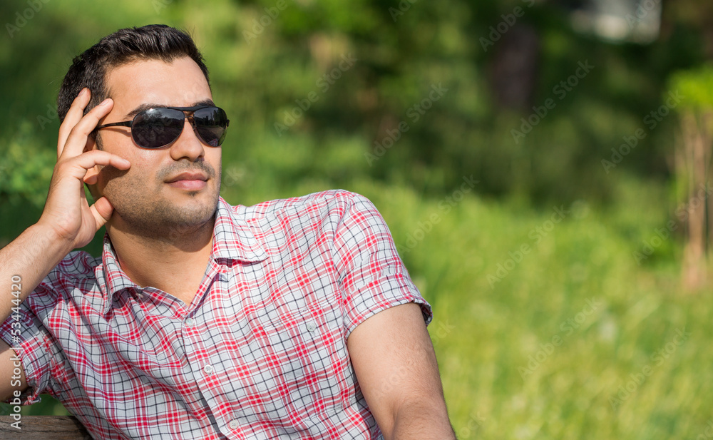 Close up handsome man. Profile - portrat Close up handsome man. Profile - portrat
