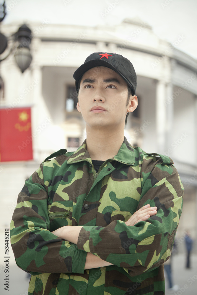 Portrait of Solider, China, Studio Shot Portrait of Solider, China, Studio Shot