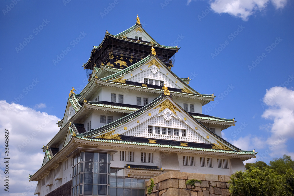 Castle, Osaka, Japan