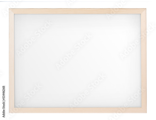 Empty whiteboard (magnetic board) isolated on white