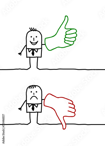 up & down hand signs