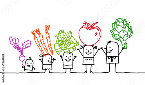 family & vegetables