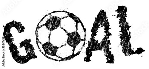 soccer / football illustration, grungy style,vector