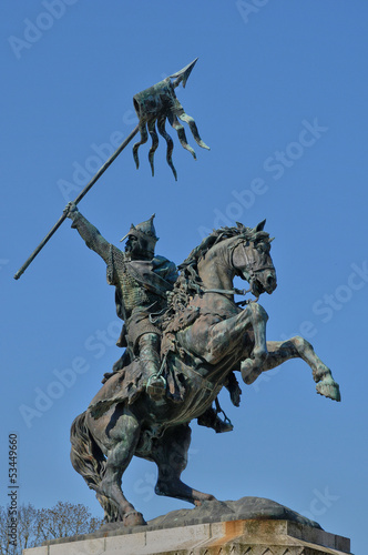 William the Conqueror statue in Falaise in Normandie