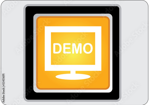 demo yellow square web icon