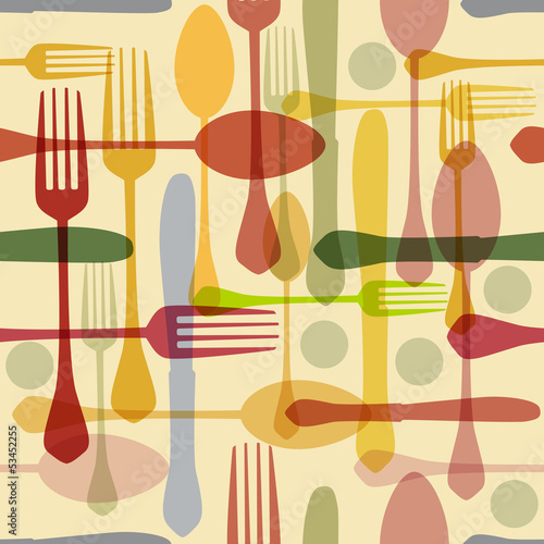 seamless cutlery backgound pattern