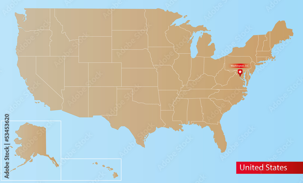 Fototapeta premium USA Map