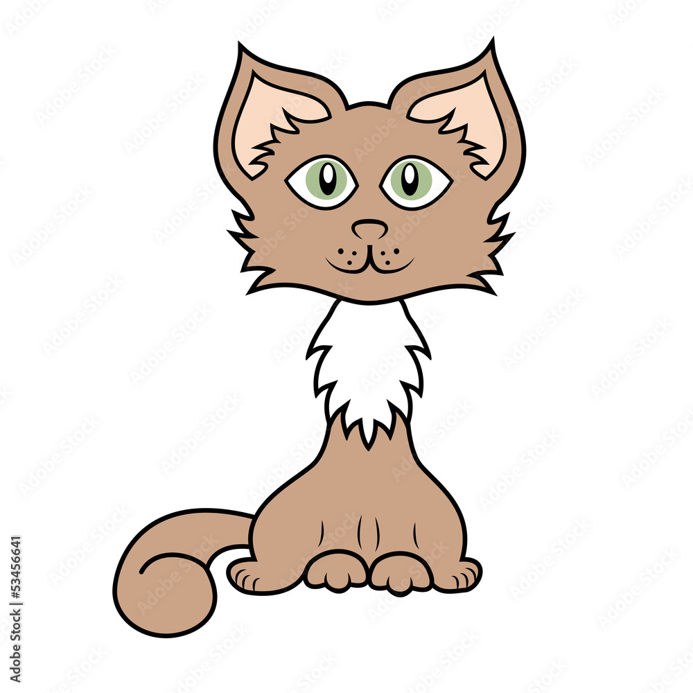 Obraz premium funny cartoon cat