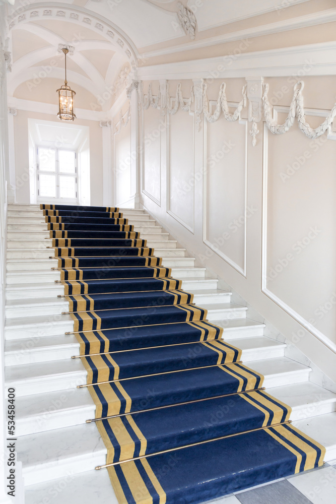 Fototapeta premium Stairwell in the Polish palace. Royal castle in Warsaw