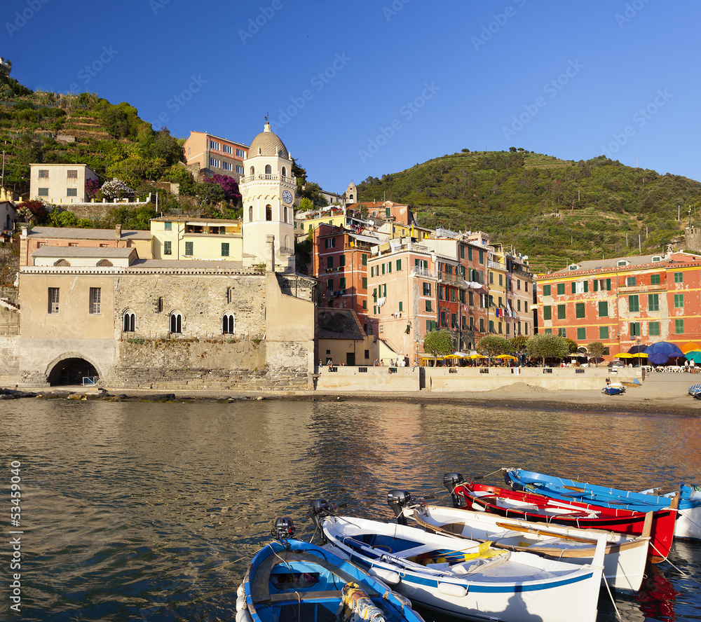 Vernazza afternoon.CInque Terre national park.Italy.